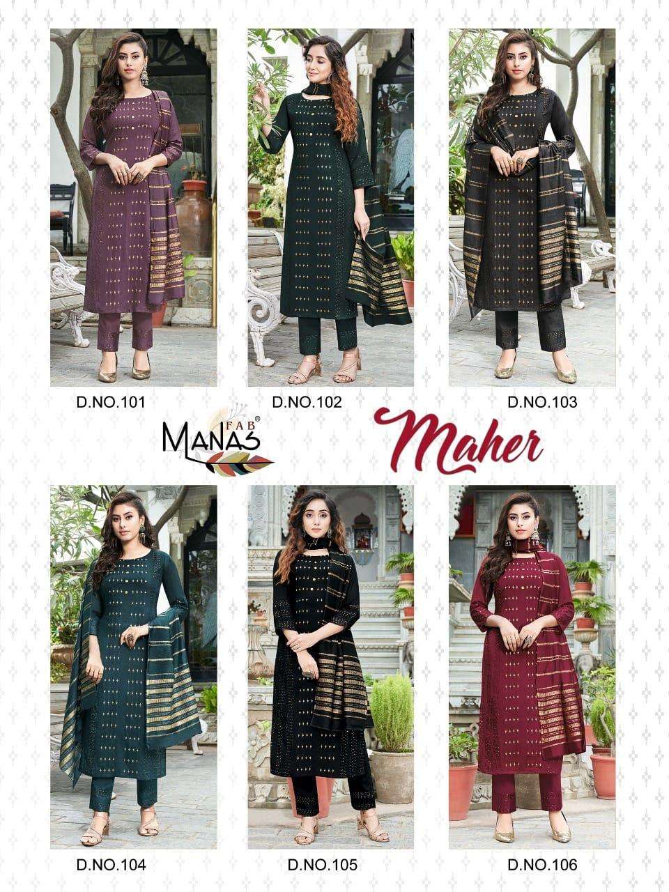 MANAS FAB PRESENTS MAHER VISCOSE SEQUENCE WHOLESALE READYMADE COLLECTION